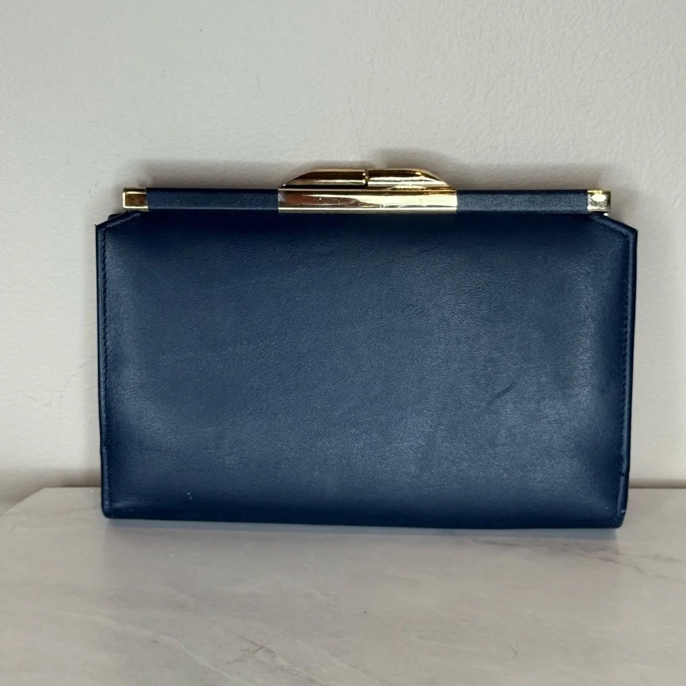 🔥Genuine Leather Wallet/ Coin Bag Navy Blue🔥